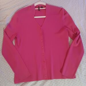 VENINI Women Medium Pink Cardigan Sweater Long Sleeves Lightweight.